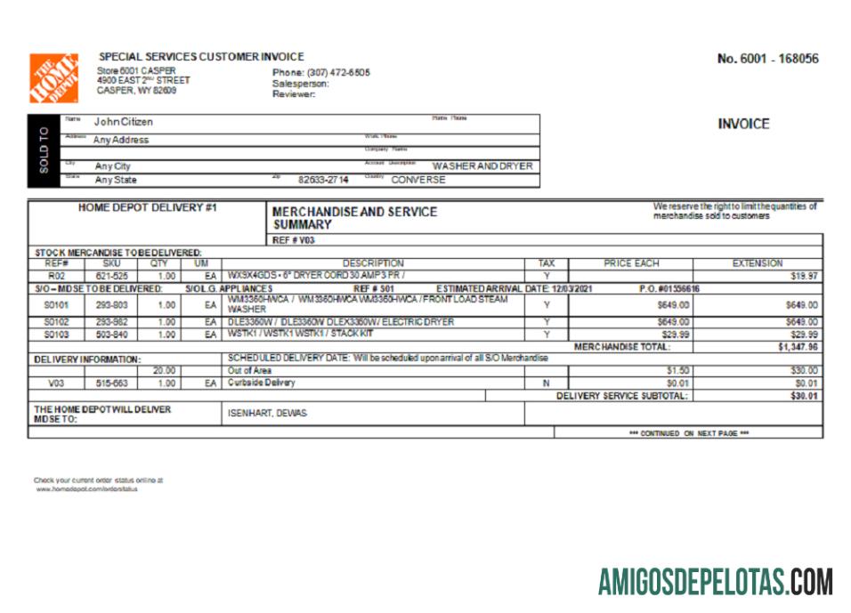 EUA The Home Depot baixar para verificação